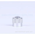 Silver aluminium rims wheels tire valve caps